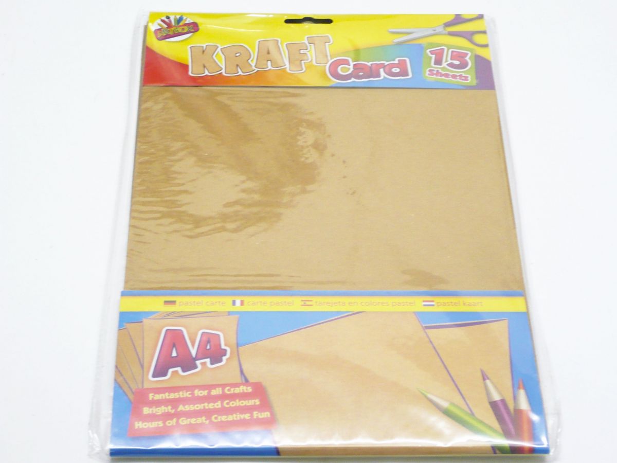 Pkt 15, A4 kraft card*