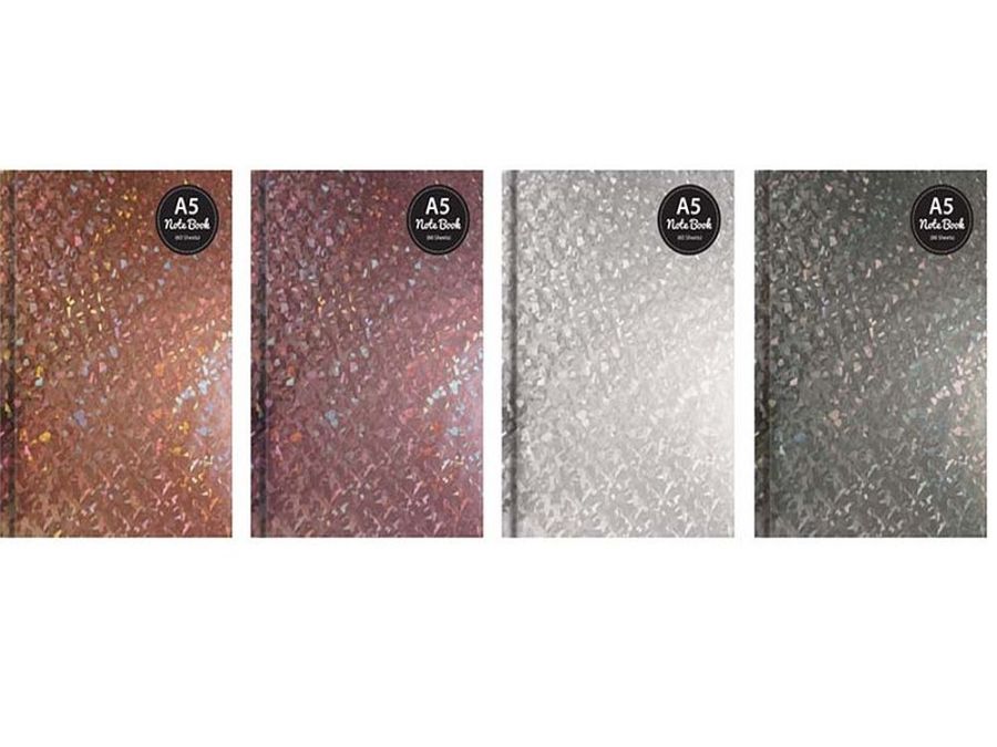 A5 holographic hardback note book - 4/cols*