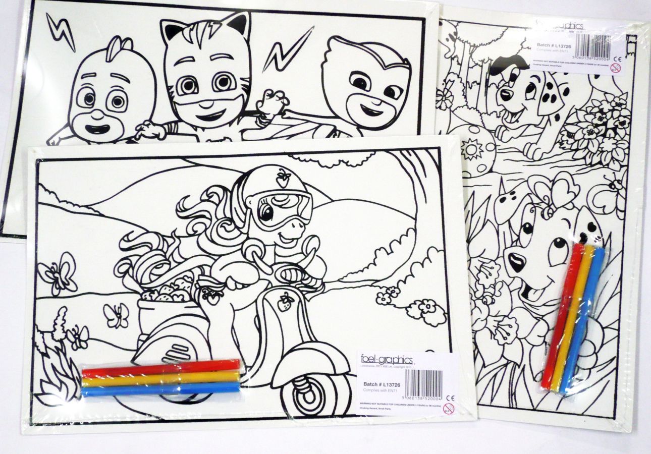 Velvet art picture card & 3xpens (38x25cms) ASSTD.