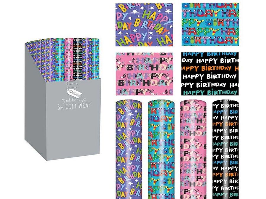3m birthday gift wrap - 4asstd*