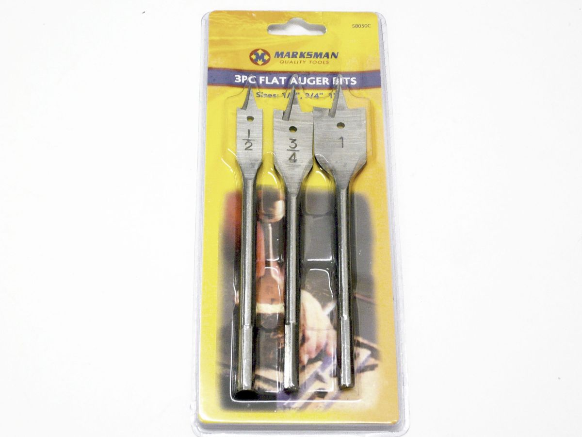 Pkt 3, flat auger bits*