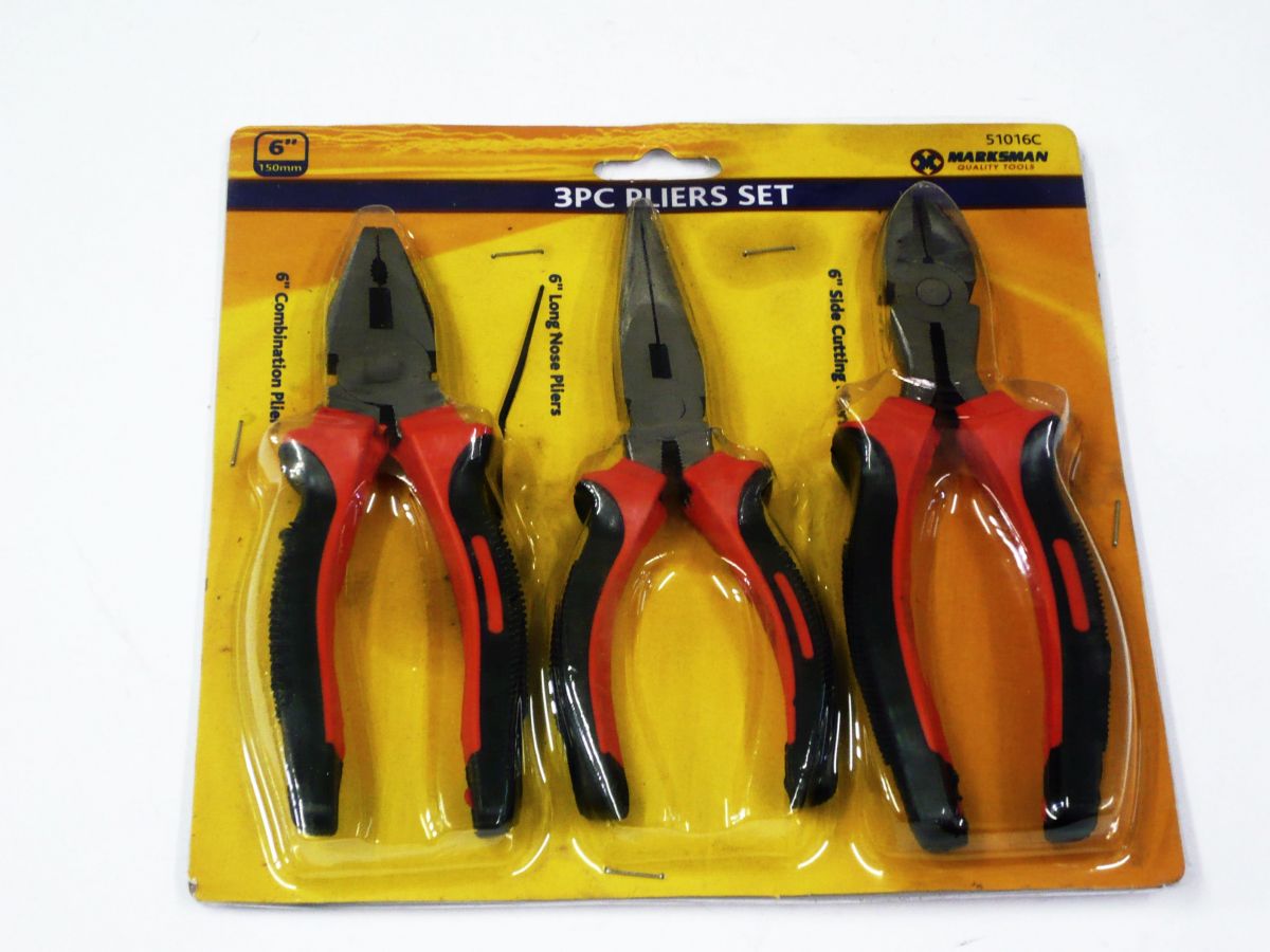 3pc 6" plier set*
