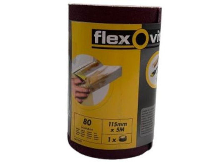 Roll 80grit sandpaper*
(115mm x 5m)