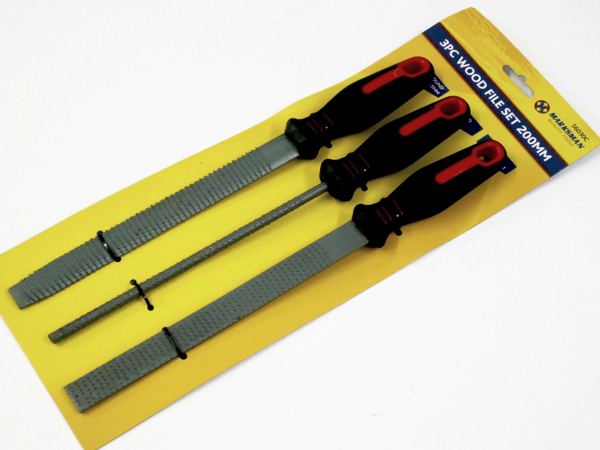 3pc wood file set (200mm)*