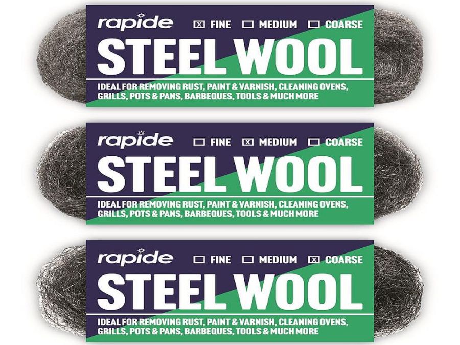 Multi-use steel wool - 3asstd*
(fine/med/coarse)
