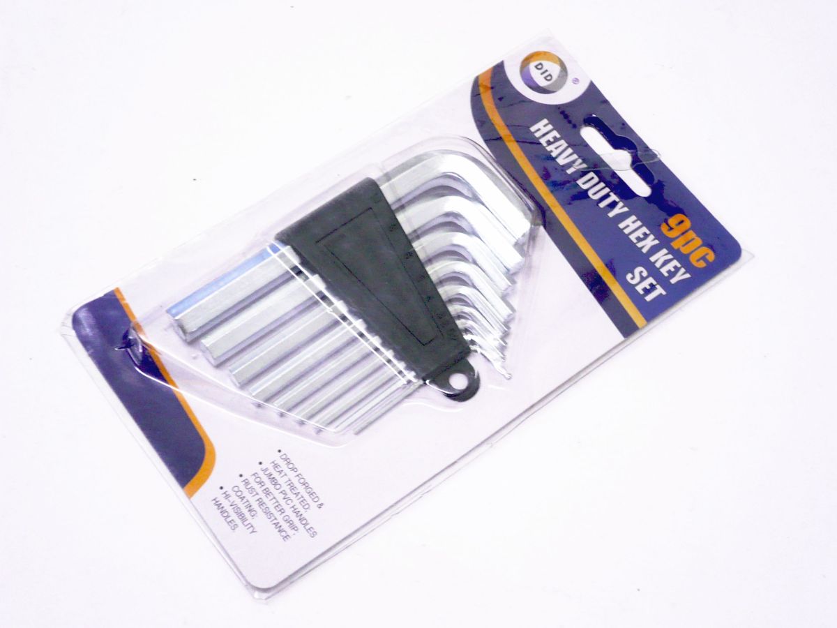 9pc heavy duty hex key set*