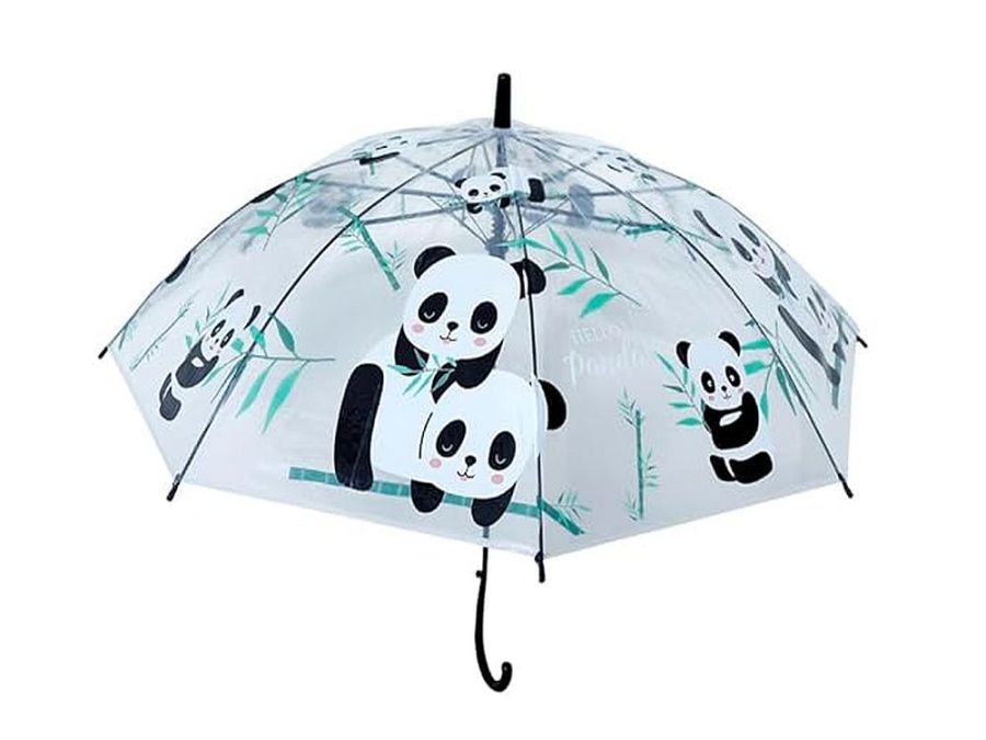 Childs dome transparent/animal print umbrella - 4asstd*