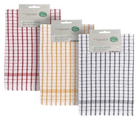 Eco terry tea towel - 3/cols*
(45x65cm)