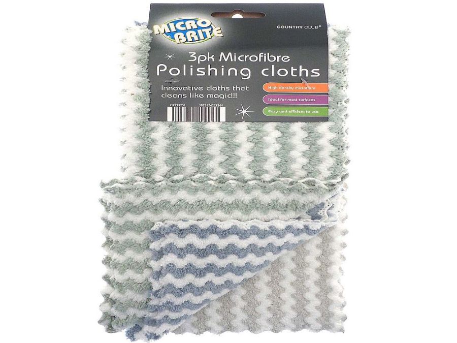 Pack 3, microfibre polishing cloths