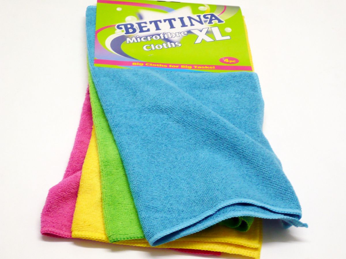Pkt 4, XL microfibre cloths*