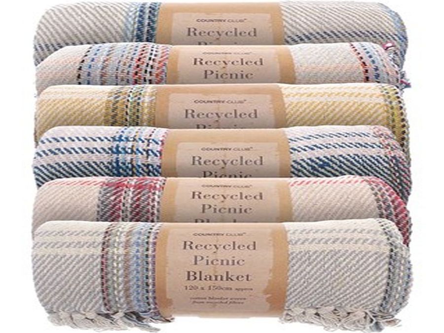 Recycled picnic blanket - 6asstd*  (120x150cm)