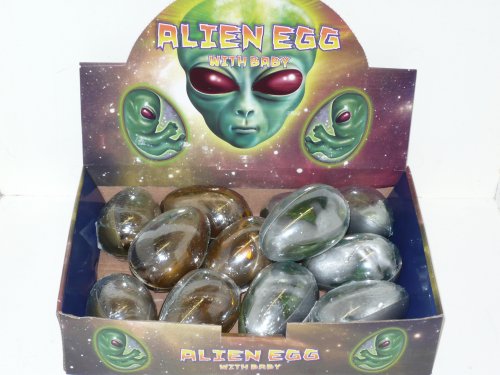 BOX 12, large alien egg with baby.