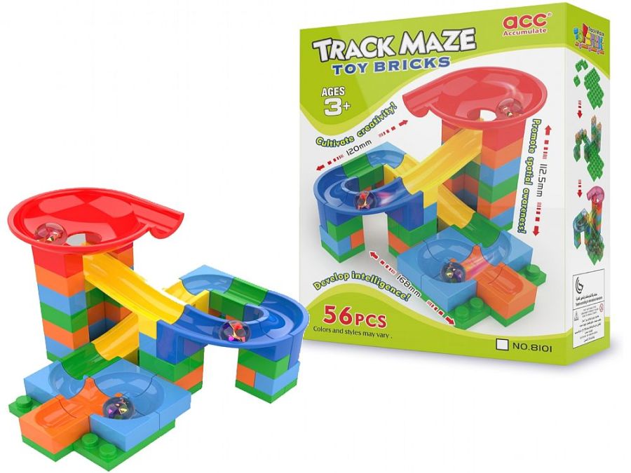 56pc track maze marble run.