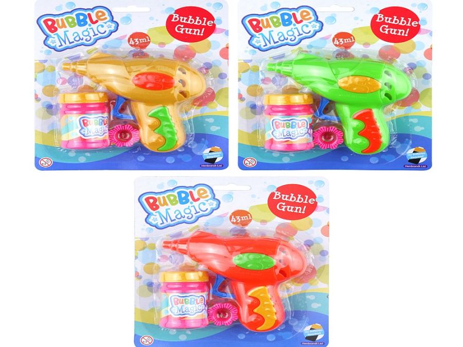 Friction bubble gun - 3/cols.