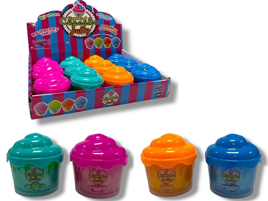 Box 12, 7cm scented cupcake putty - 4asstd*