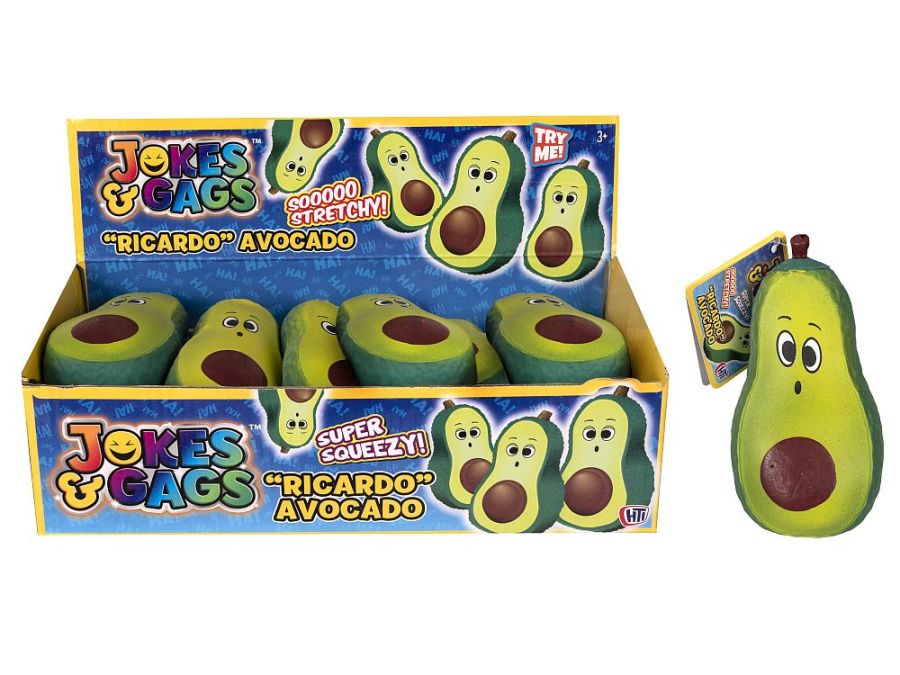Squeeze & stretch Ricardo Avocado.
(ADD 12 FOR DISPLAY)