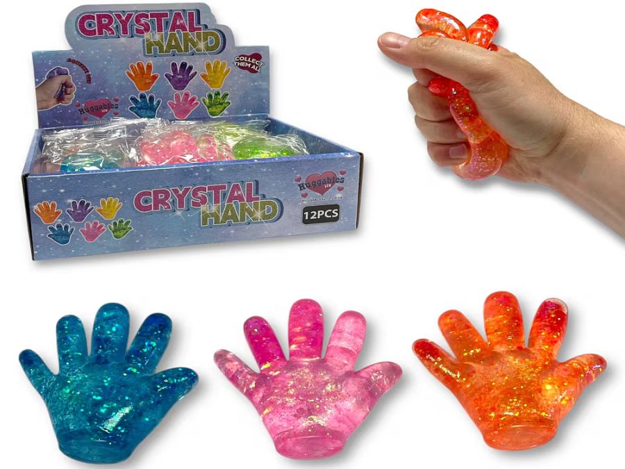 Box 12, 9cm crystal hands - 6/cols.