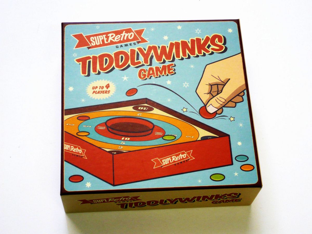 Retro tiddlywinks game