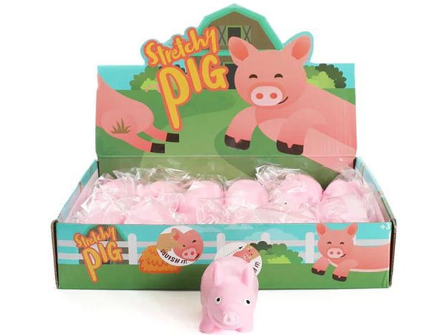 Stretchy pig.
(ADD 12 FOR DISPLAY)