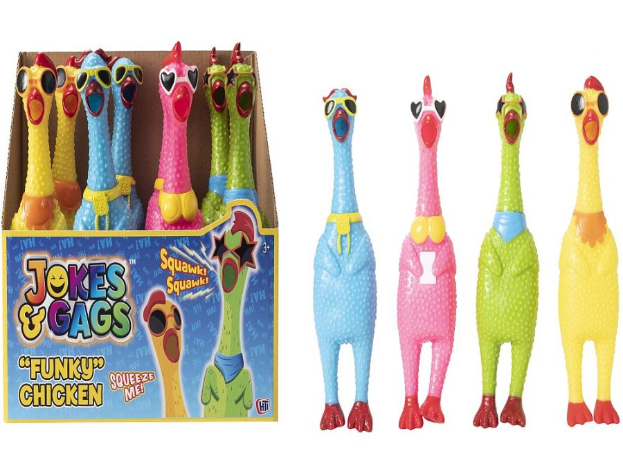 Funky chicken with sound - 4asstd.
(ADD 12 FOR DISPLAY)