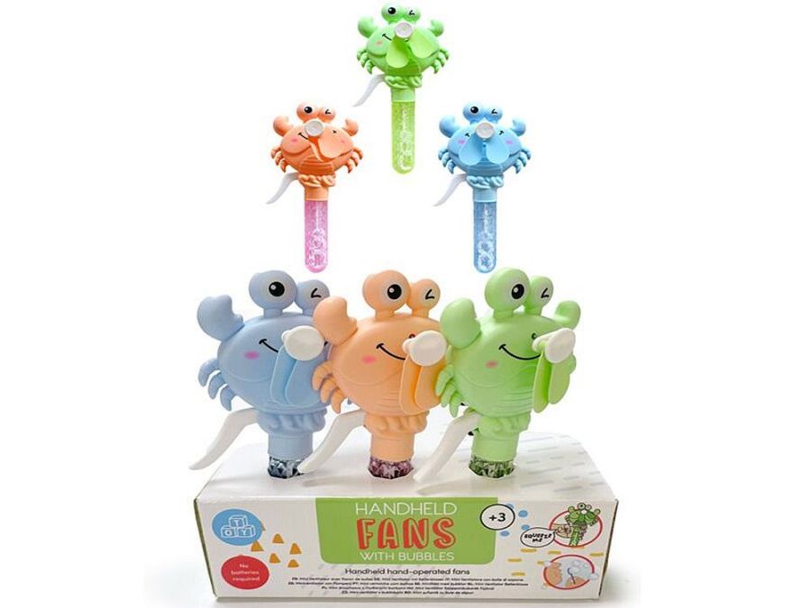Crab hand held fan with bubbles*
(ADD 12 FOR DISPLAY)