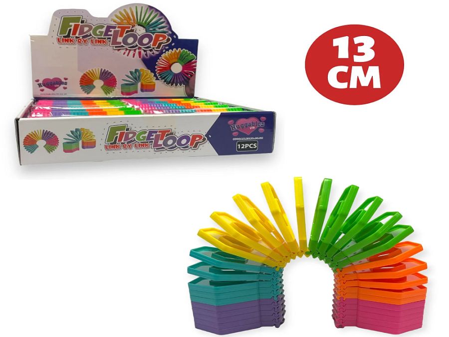13cm bright colour 13cm fidget link loop*
(ADD 12 FOR DISPLAY BOX)