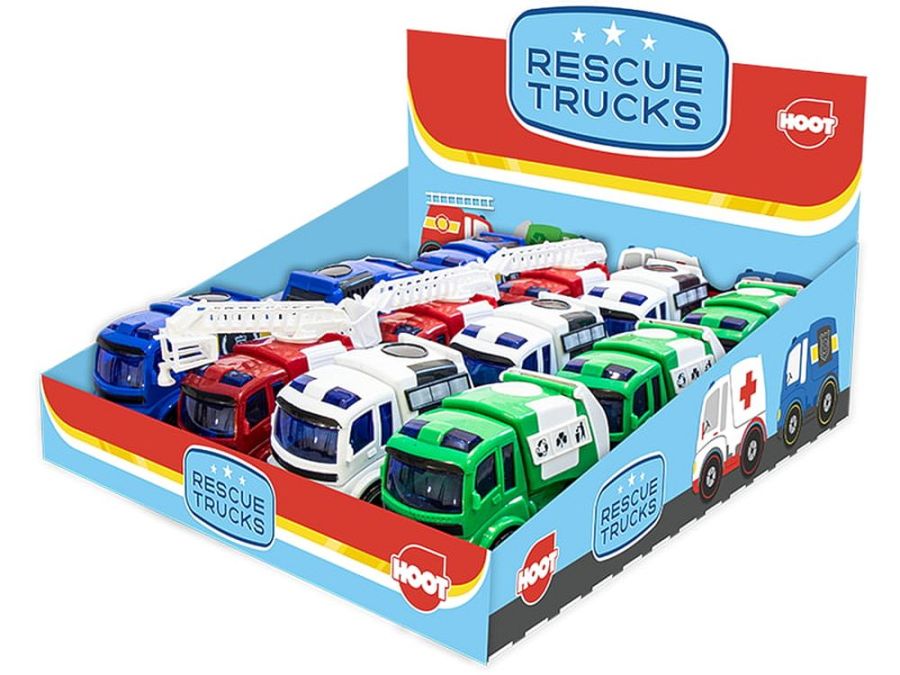 Emergency vehicle trucks - 4asstd.
(ADD 12 FOR DISPLAY)