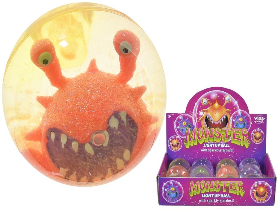 Hi-bounce, light up monster ball - 2asstd
(ADD 12 FOR DISPLAY)