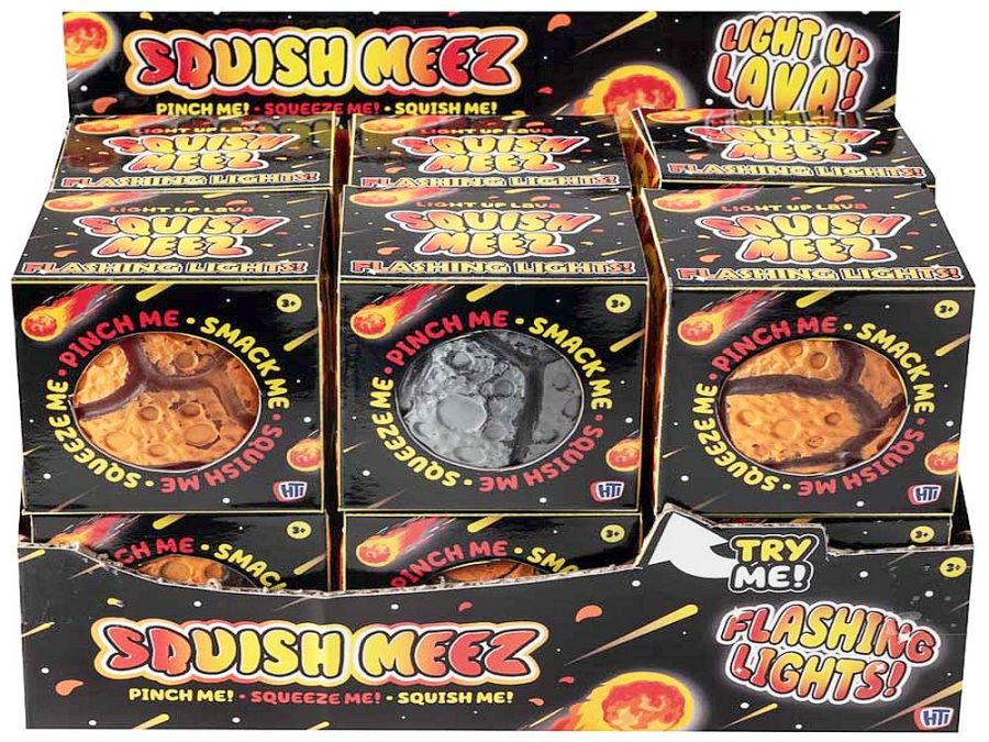 Squishy light up lava ball (6cm) - 3/cols.
(ADD 12 FOR DISPLAY)