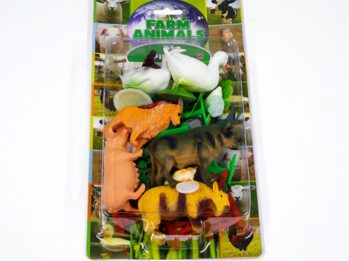 21pc farm animals figures set.