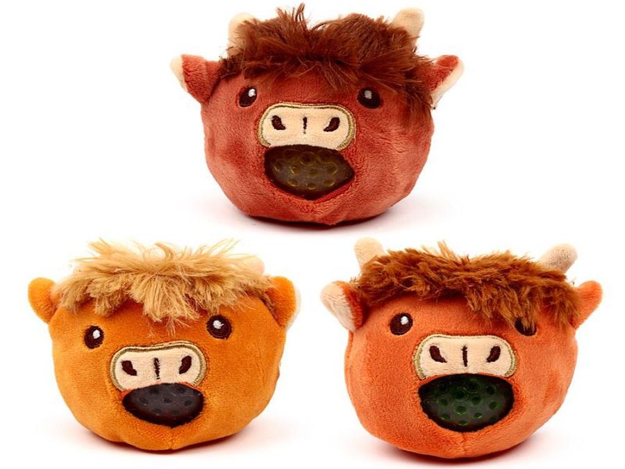 Plush highland coo cow squeezers - 3asstd.
(ADD 12 FOR DISPLAY)