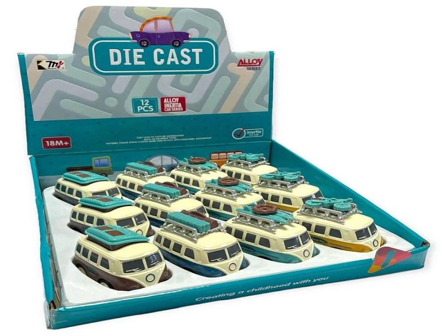 Die-cast pull back camper van - 4asstd. 
(ADD 12 FOR DISPLAY)