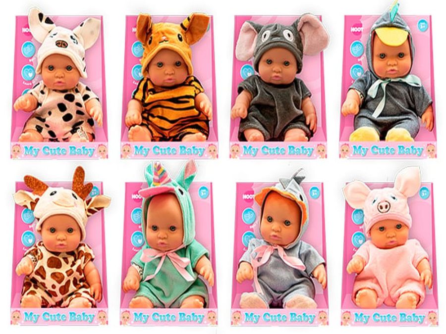 Cute baby doll (H19cm) - 8asstd.