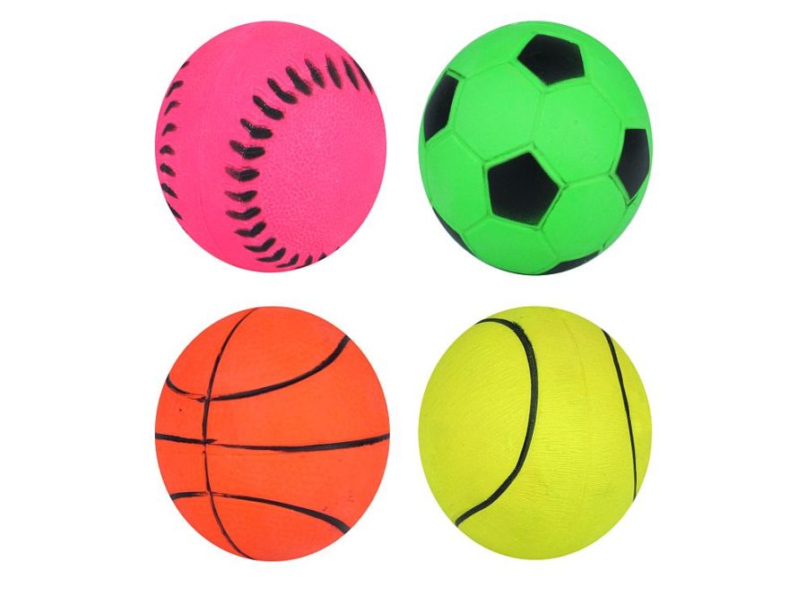 Box 24, high bouce SPORTS rubber ball (6cm) - 4asstd.*