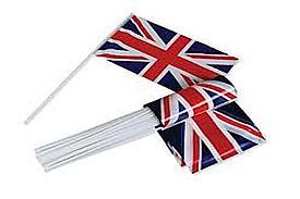 Pack 25, Pvc U/Jack hand flag (29x17cm) H40cm*