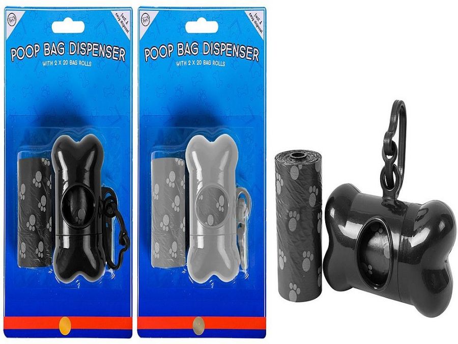 Poop bag dispenser and bags - 2/cols*