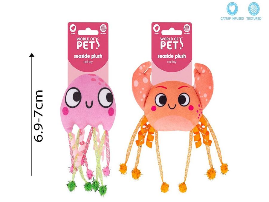 Plush seaside cat toy - 2asstd*