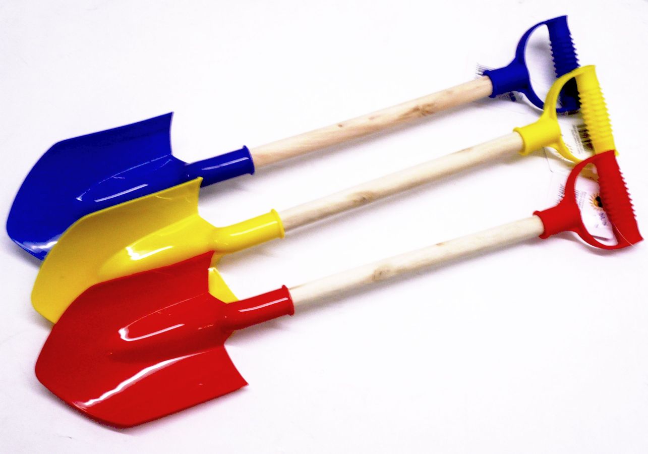 20" wood shaft digger spade - 3/cols.REDUCED FROM 95P