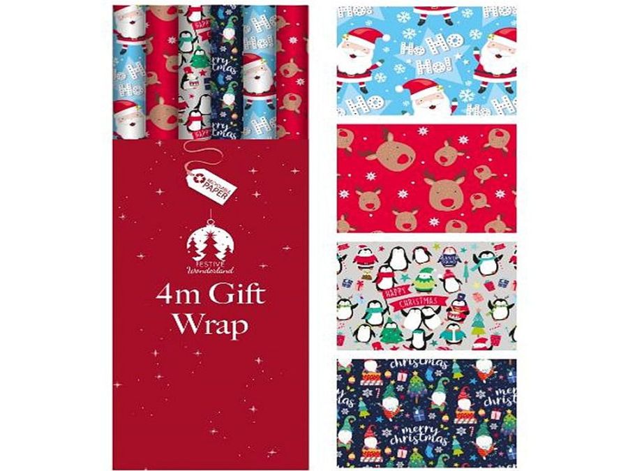 4m kids Christmas gift wrap - 4asstd.