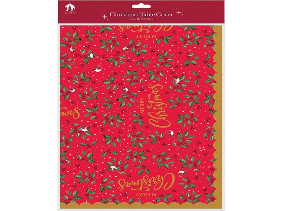 Merry Christmas paper table cover (160x109cm)*