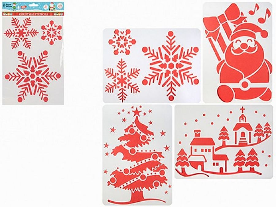 Pack 2, Christmas stencils - 2asstd.