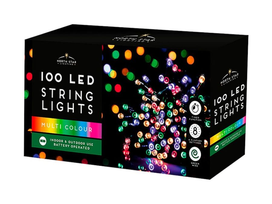 100 led b/op in/outdoor string lights - MULTI COLOUR