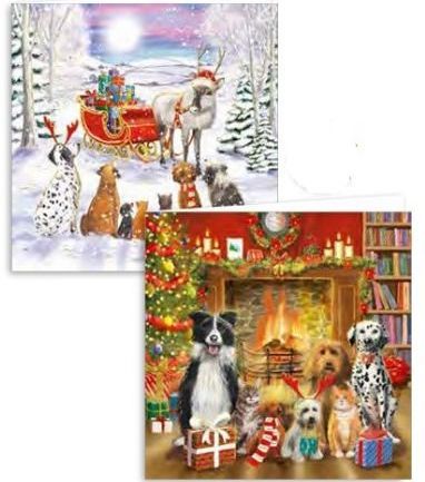 Box 10, square cats & dogs Christmas cards.