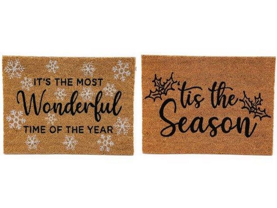 Coir Christmas doormat - 2asstd*
(60x40cm) XMN2393