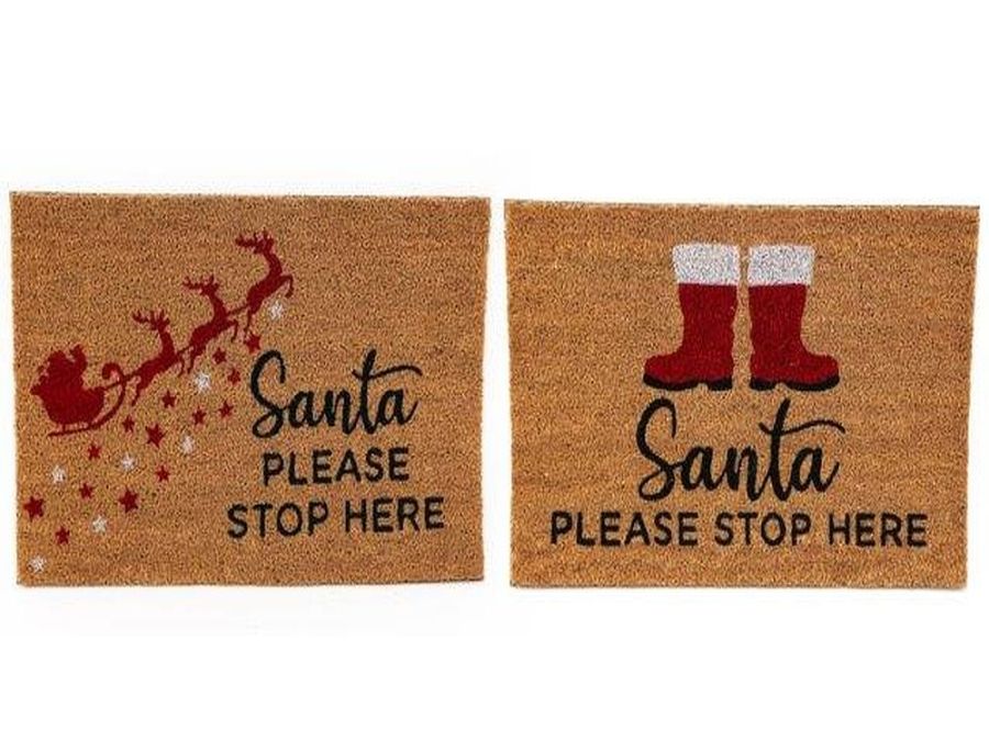 Coir Christmas doormat - 2asstd*
(60x40cm)    XMN2394