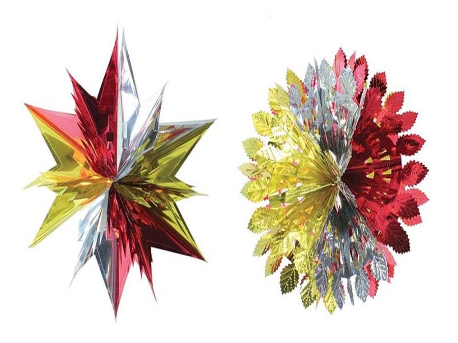 Foil star/snowball decoration.
